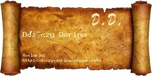 Dóczy Dorina névjegykártya